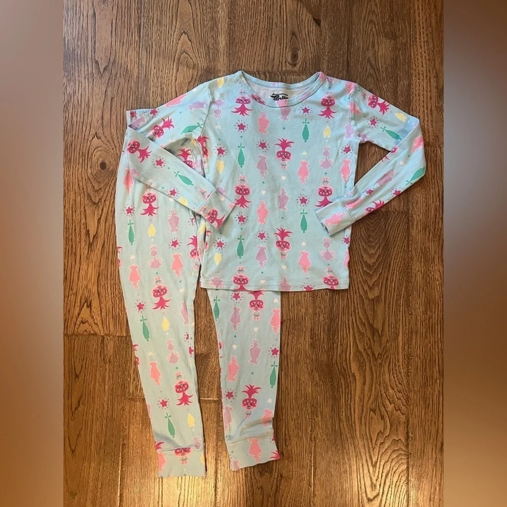 Dreamworks Trolls 2pc Pajamas Size 10 EUC